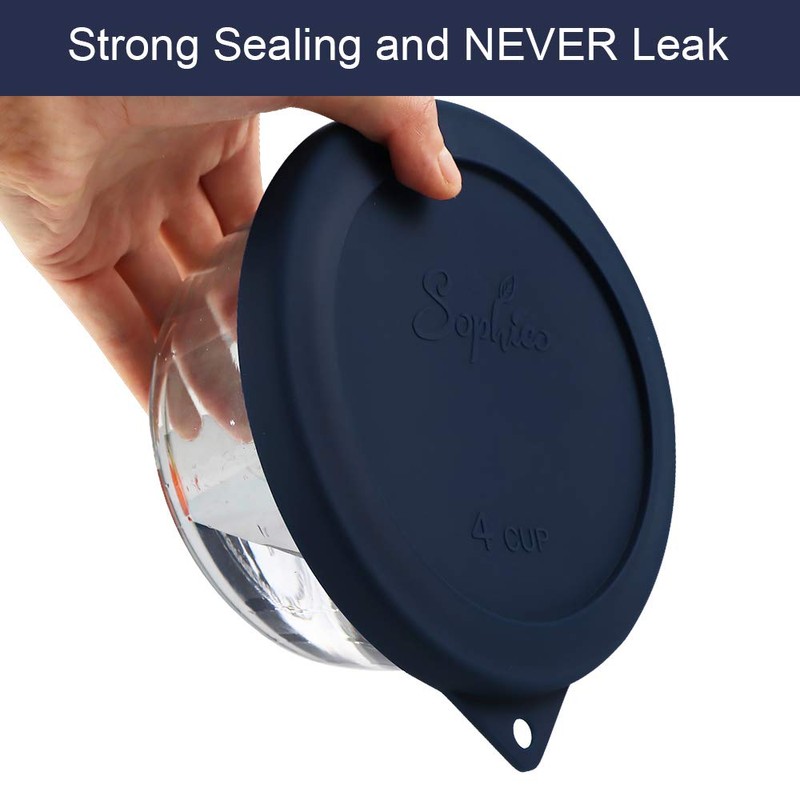 Sophico 4 Cup Round Silicone Storage Cover Lids Replacement for