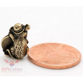 Bronze Mouse w Israeli Shekel coin purse wallet talisman & Symbol of Year 2020