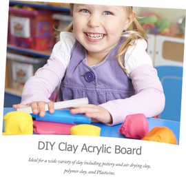 COHEALI 3pcs Clay Sculpting Tools Acrylic Sheet Board Pressure Plate for Polymer Clay Modelling