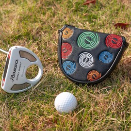 Mytag Putter Cover Mallet Golf Headcover Odyssey Putter Cover Odyssey Putter Cover Premium Leather Magnetic Closure Mallet (Black)