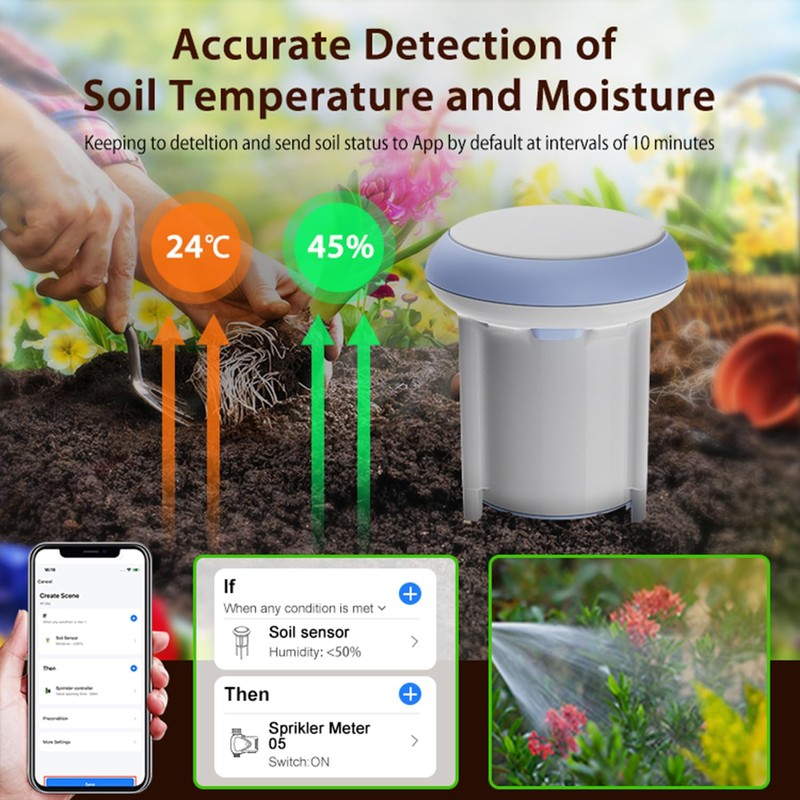 WiFi Smart Soil Sensor: Smart Soil Moisture Meter with App