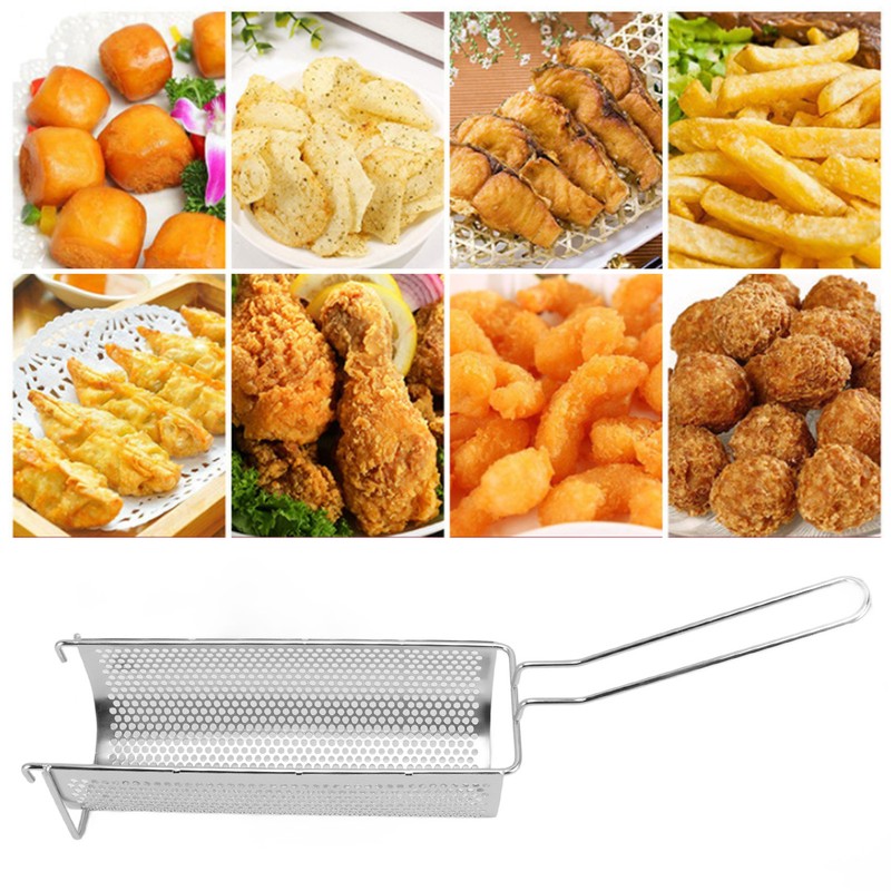 French Fries Basket 304 Stainless Steel Food Grade Thick Flexible