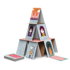 Clementoni Sapientino 16241, Card Locks, Educational Game 6 Years with Illustrated Cards, Playing Cards for Children to Create Castles in Balance, Made in Italy