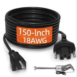 89143 OME Extended Power Cord Replacement for Robot Coupe Immersion Blenders MP350, MP450, MP550, MP600, MP800-150 Inch Black