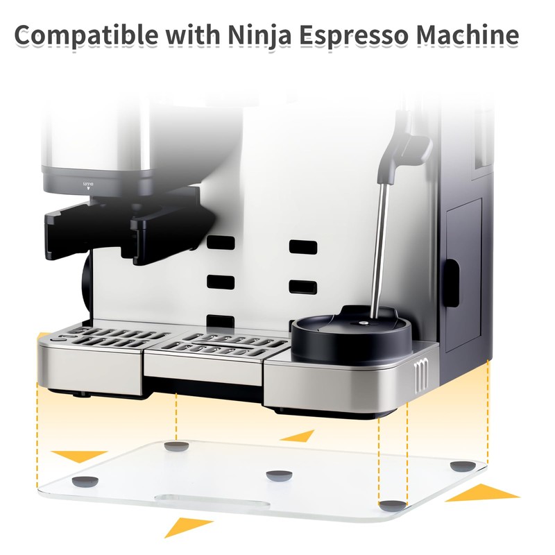 Appliance Slider Compatible with Ninja Espresso Machine, Transparent Acrylic Sliding