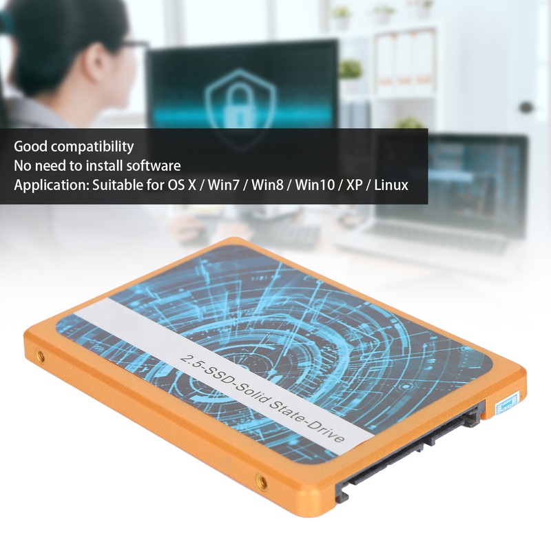 BU KING 2.5inch SSD Golden High Speed Plastic Hard Drive