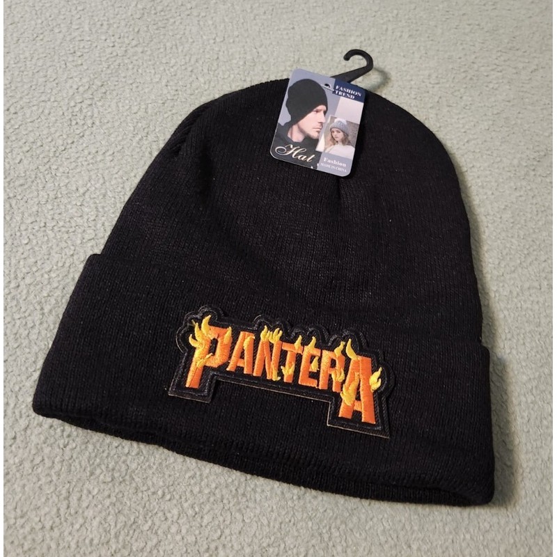 Nasgo Pantera Skull Cap Hat Pantera Beanie Hat Solid Black