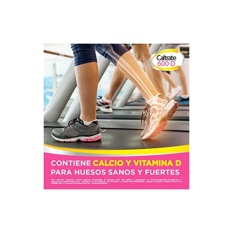 Caltrate Suplemento de Calcio 600 +D 600mg / 400 UI