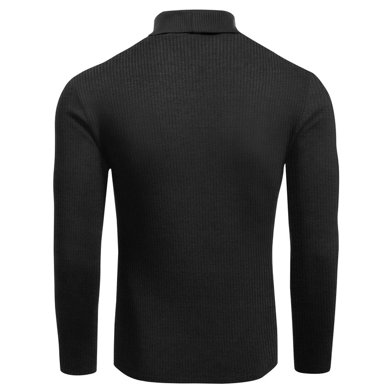 Ekouaer Mens Turtleneck Shirts Ribbed Lightweight Sweater Long Sleeve Casual