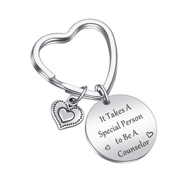 JIUSHUN Counselor Appreciation Keychain Lmsw Gift School Counselor Jewelry Social Worker Gift Advisor Jewelry Therapist Counselor Gift Instructor Keychain Coach Gift
