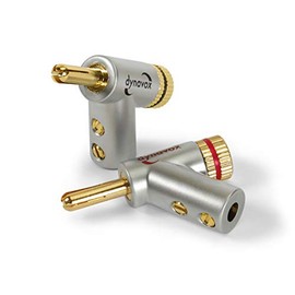 Dynavox Banana Plug Set 4 Pieces with Expansion Fixing Angled