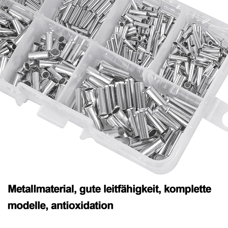 Wire End Ferrules Assortment, 700 Pieces Wire End Ferrules Uninsulated,
