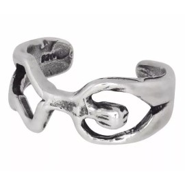 eJewelryPlus Sterling Silver 925 Climbing Man Toe Ring adjustable size | Made In USA