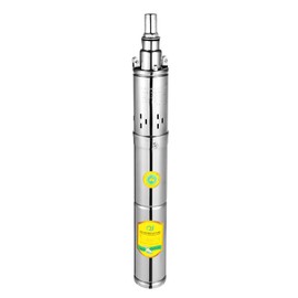 SNKOURIN Solar Submersible Well Pump DC 24V 370W Stainless Steel Deep Well Pump Screw Pumps 1800L/H 1" Outlet High Lift 65M for Farmland Irrigation and Factories