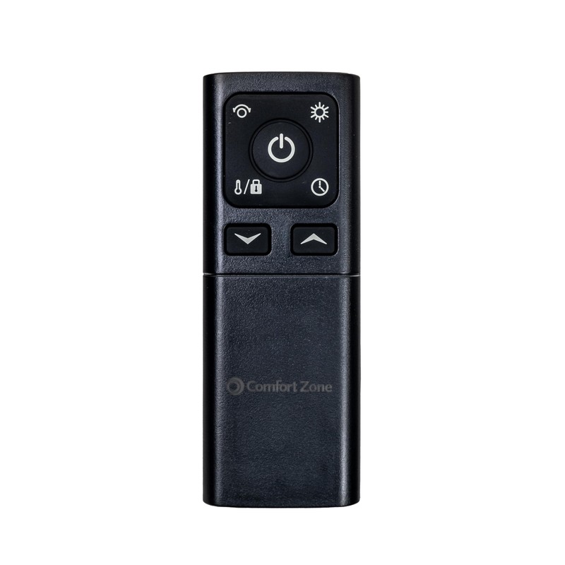 Comfort Zone Oscillating Desktop Heater with Remote Control for Indoor