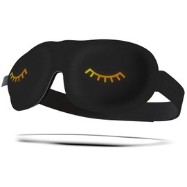 100% Blackout Sleep & Eye Mask | Eyelash Extension Friendly | Eye Masks for Sleeping | Sleep Masks for Women & Men | Straps for Dream Comfort & Adjustability | Black Wink