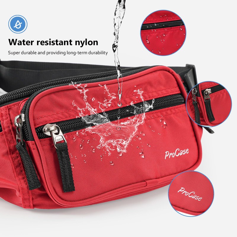 ProCase Cangurera Riñonera Unisexo, Bolsa Deportiva de Cintura al Aire