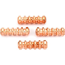 15g Bali Octagon Tube Beads Copper Plated 23mm Approx 4