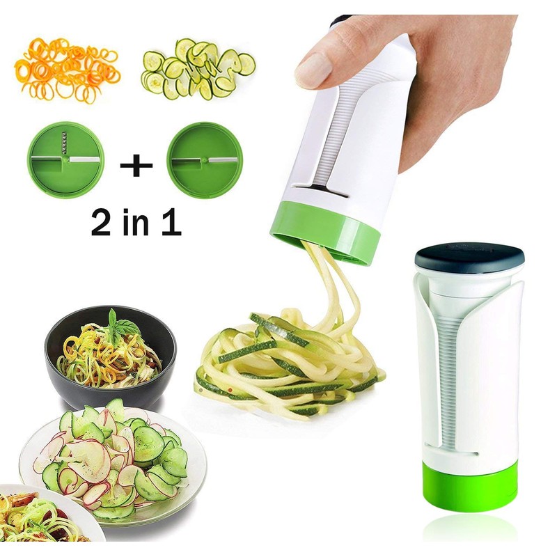Xrten Spiral Cutter Hand for Vegetable Spaghetti 2 in 1