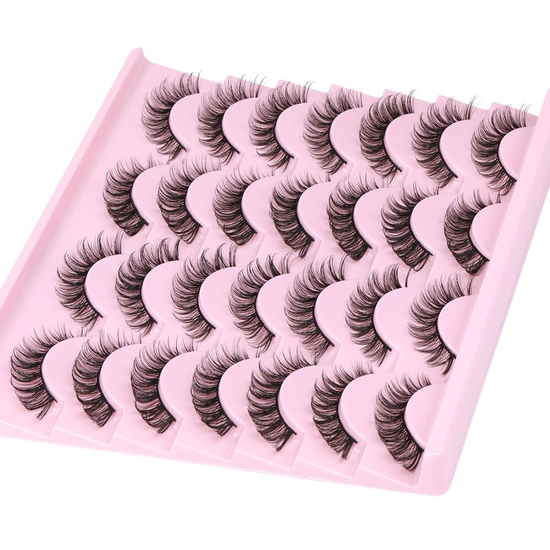 Russain Strip Lashes D Curl False Eyelashes Natural Look Wispy