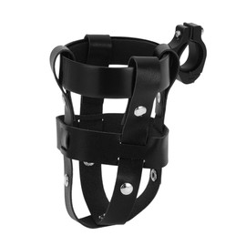 RATCHROLL 1 Pc Universal Motorcycle Bike Drink Holder Motorbike Bicycle Water Bottle Cup Holder Screw Black PU Aluminum Alloy