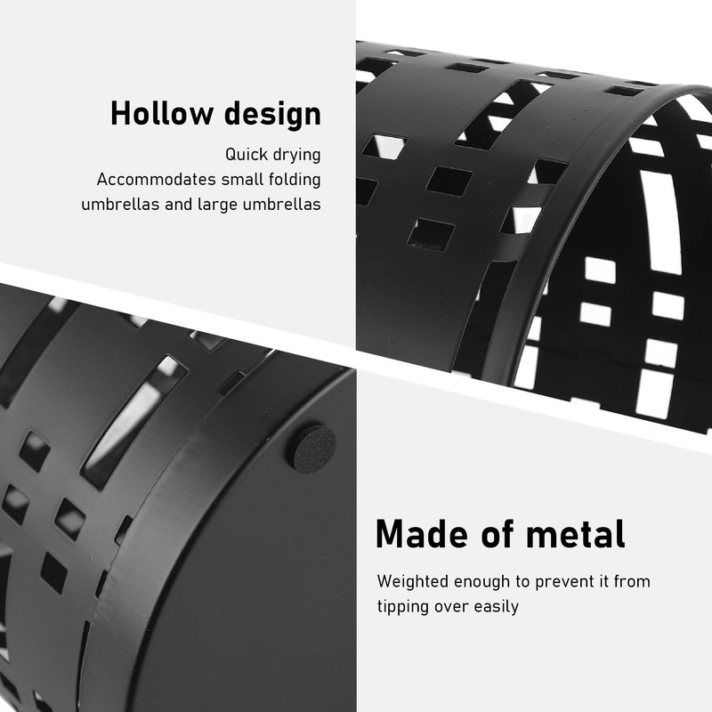 Umbrella Holder Rustproof Waterproof Space Saving Fashionable Hollow Round Metal