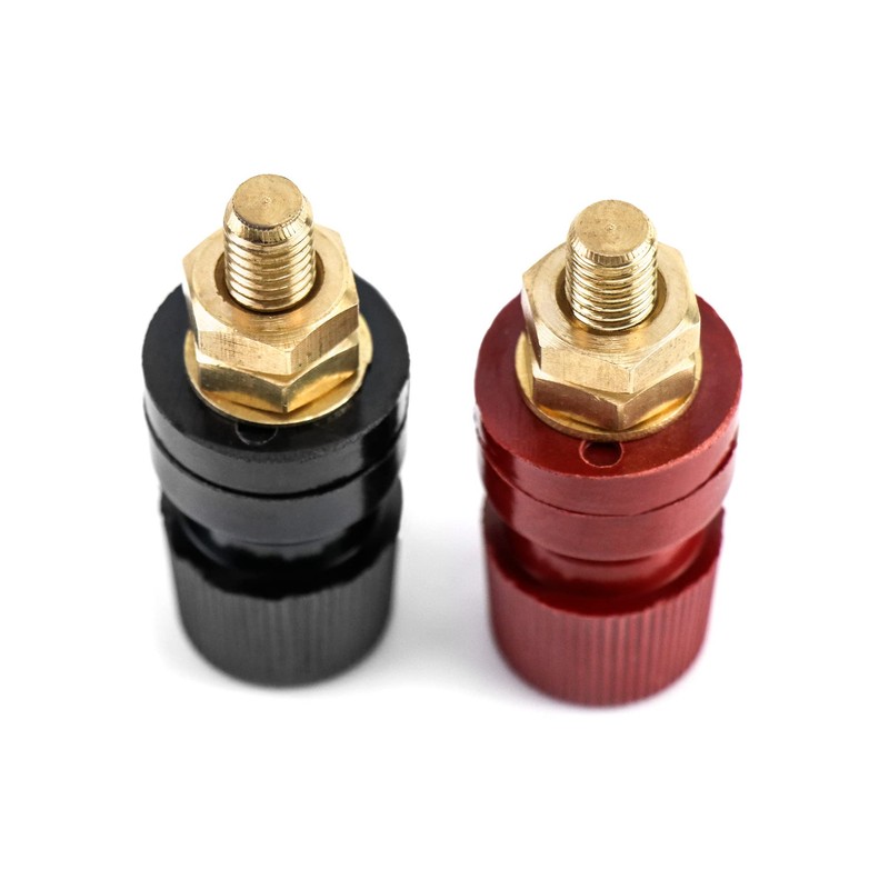 QWORK® 4 Pcs Binding Post Binding Post M8 Thread Brass