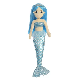 Aurora, 33084, Sea Shimmers Sapphire The Mermaid, 18In, Soft Toy, (Blue, Peach, Silver)