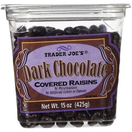Trader Joes Dark Chocolate Covered Raisins, 3 Pack