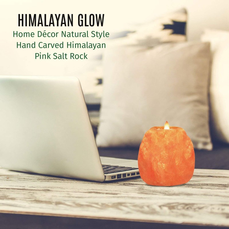 Himalayan Glow Candle Holders, Hand Crafted Himalayan Salt Candle Holder