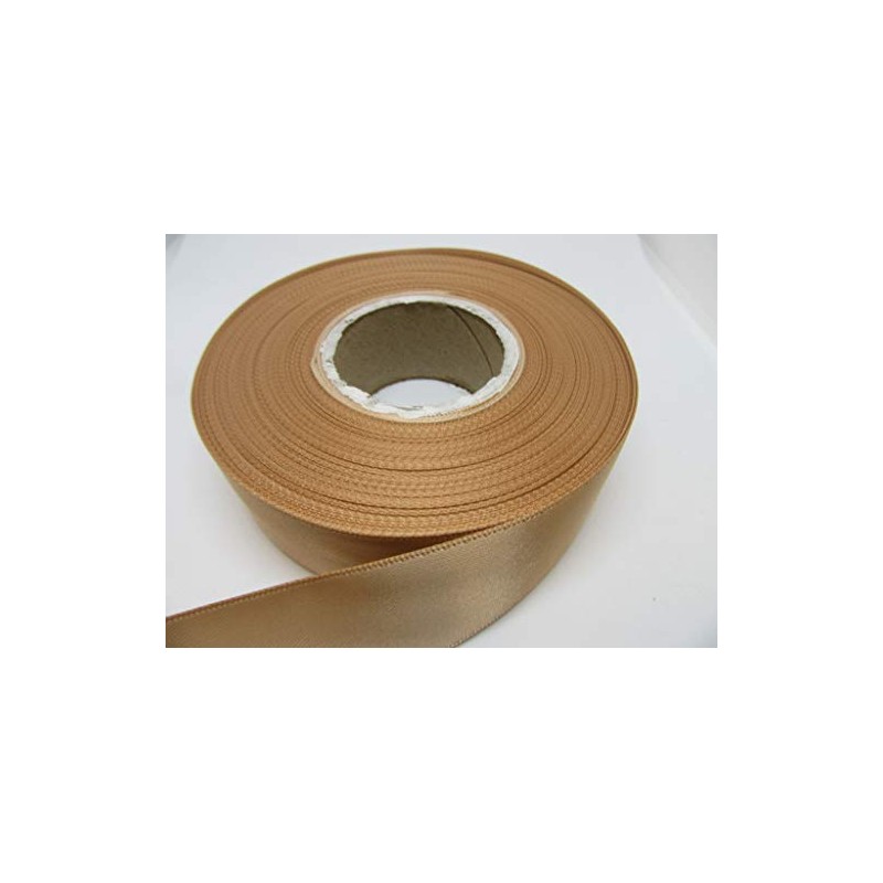 2 metres of 25mm Satin Ribbon Latte Coffee Light Beige