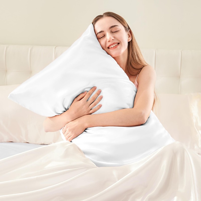 BEDELITE Satin Body Pillow Cover, Super Soft and Cooling Body