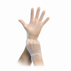 MaiMed® Disposable Gloves Vinyl Disposable Gloves Medical & Protective Gloves Powdered Size L Pack of 100 (1 Dispenser Box)