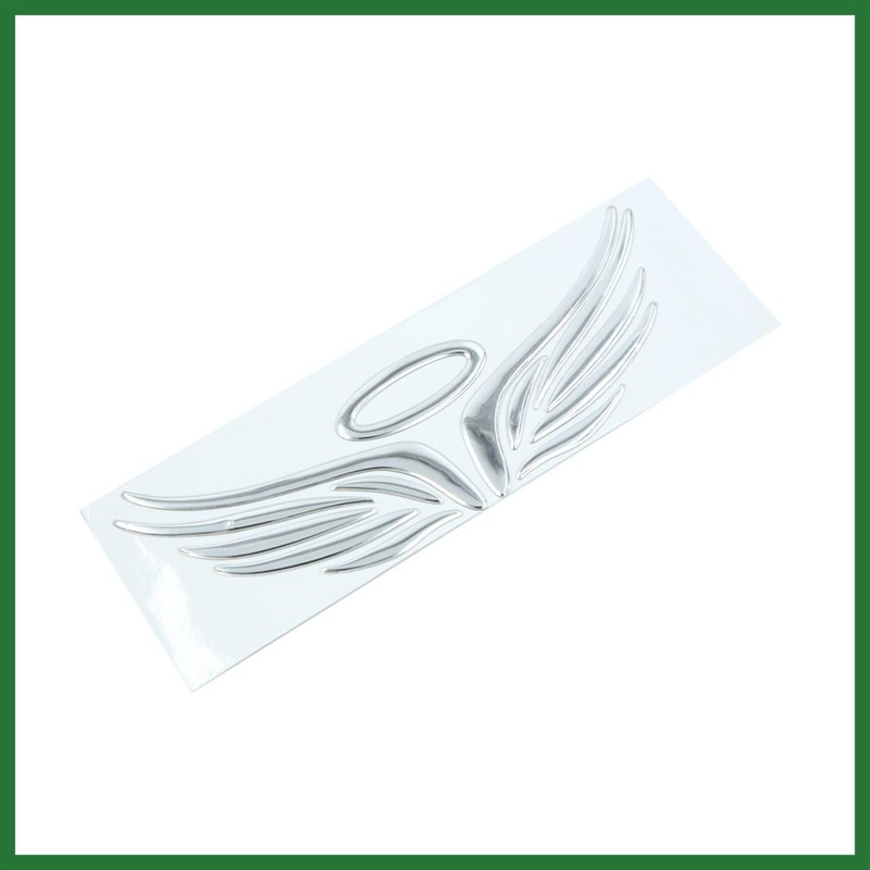 Motoforti 2pcs Silver Tone Angel Wings Pattern Auto Car Sticker