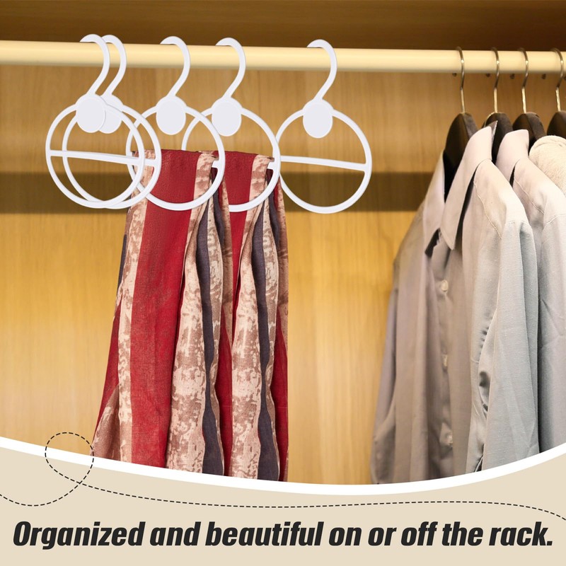 FoldTier 50 Pcs Scarf Hanger Plastic Holder Organizer Space Saving