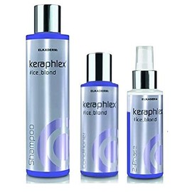 Elkaderm KERAPHLEX Ice Blonde Shampoo 200 ml & Conditioner 100 ml & 2-Phase Treatment 100 ml