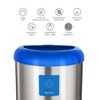 Ninestars OTT-50-19BL Open Top Trash Can, Large, Silver