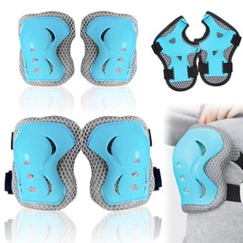 VEQENIFY Children's Knee Pads 6 in 1 Protectors Inline Skates Children's Knee Pads Children's Protectors Children's Knee and Elbow Pads Children's Wrist Guards Children's Knee Pads Set for Inline Pads