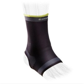 DonJoy Performance Knit Ankle Compression Sleeve - Black and Slime, XL