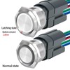 UL Listed 22mm Push Button Switch 15A 24V Latching 2NO