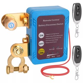 2025 New Upgraded 12V 240A Battery Kill Switch Remote Battery Disconnect Switch for Auto RV ATV and More