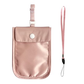 LSYYSL 1 Piece Bra Bag, Pure Cotton Bra Bag for Women, Coin Purse, Ultra Thin and Soft Card Holder for Women, Anti-Theft Bra Purse with Adjustable Elastic Band, pink