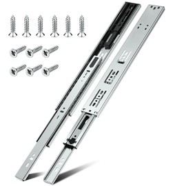 HBL’ 5 Pairs | Soft Close Drawer Slides 18 inch, Heavy Duty Cabinet Drawer Slides Replacement - Ball Bearing Full Extension, 200 LB Capacity, Made of Cold-Rolled Steel, Rust-Resistant & Long-Lasting.