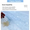SUJAYU Sheer Fabric, Snowflake Silver Foil Organza Fabric, Snowflake (59"