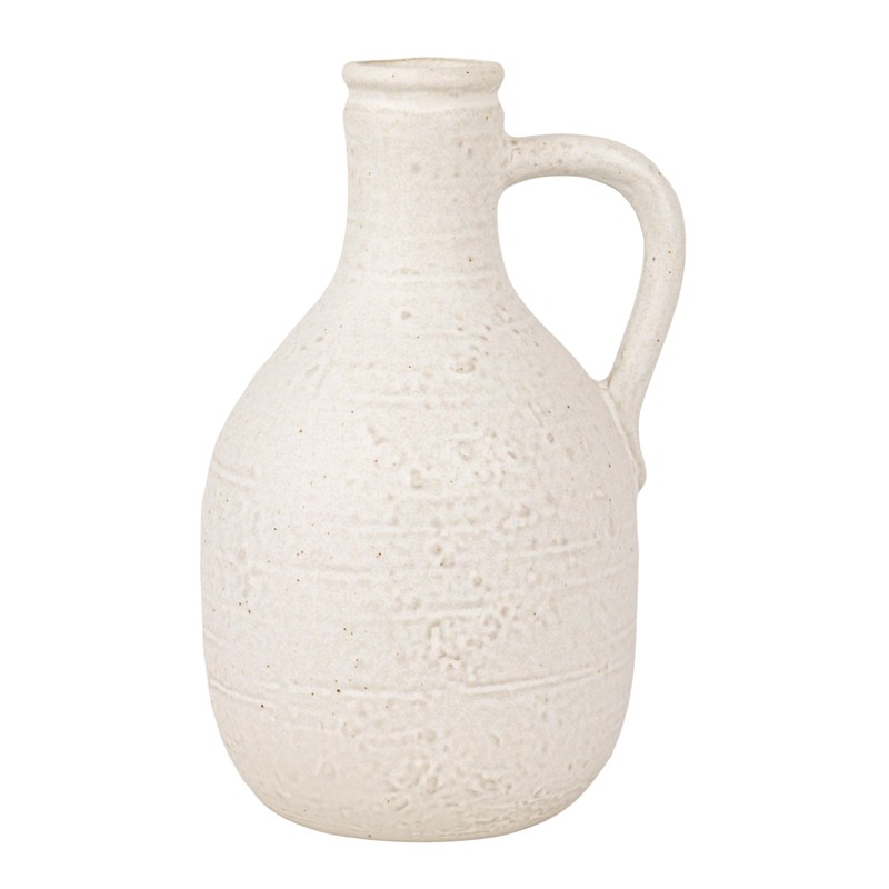 Creative Co-Op Bohemian Charm Stoneware Vase with Handle, Multicolor, Set