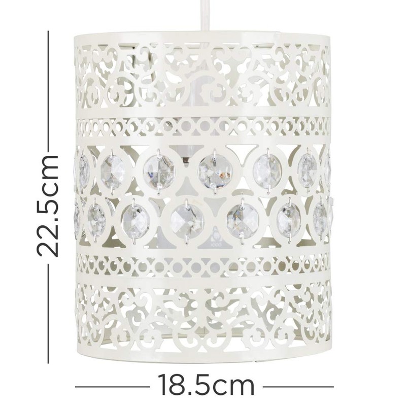 Modern Ornate Drum Shabby Chic Ceiling Pendant Light Shade