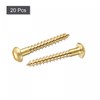 sourcing map Wood Screws M4 x 30mm Slotted Round Head