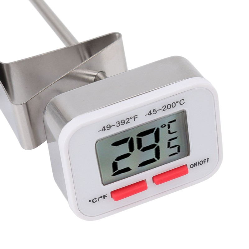 Food Thermometer Regulable Clip Large Display Screen Detachable Stainless Steel