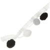 Rayher 55853573 Pom Pom Trim, Ball Fringe Ribbon for Sewing,