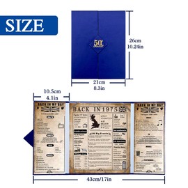 back in 1975 Poster 50th Birthday Gifts for Women and Men,Vintage Happy 50th Birthday Decoration Supplies for 50 Year Old,Folded